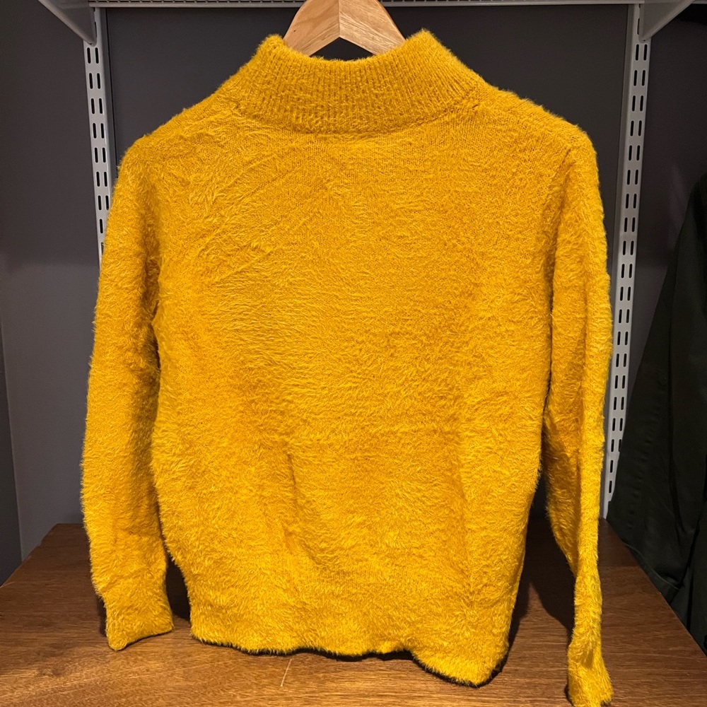 Super Soft Mustard Cowl Neck Sweater Size M
